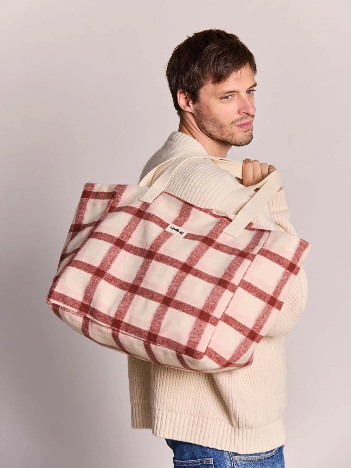 Claude Tartan Pink Tote Bag