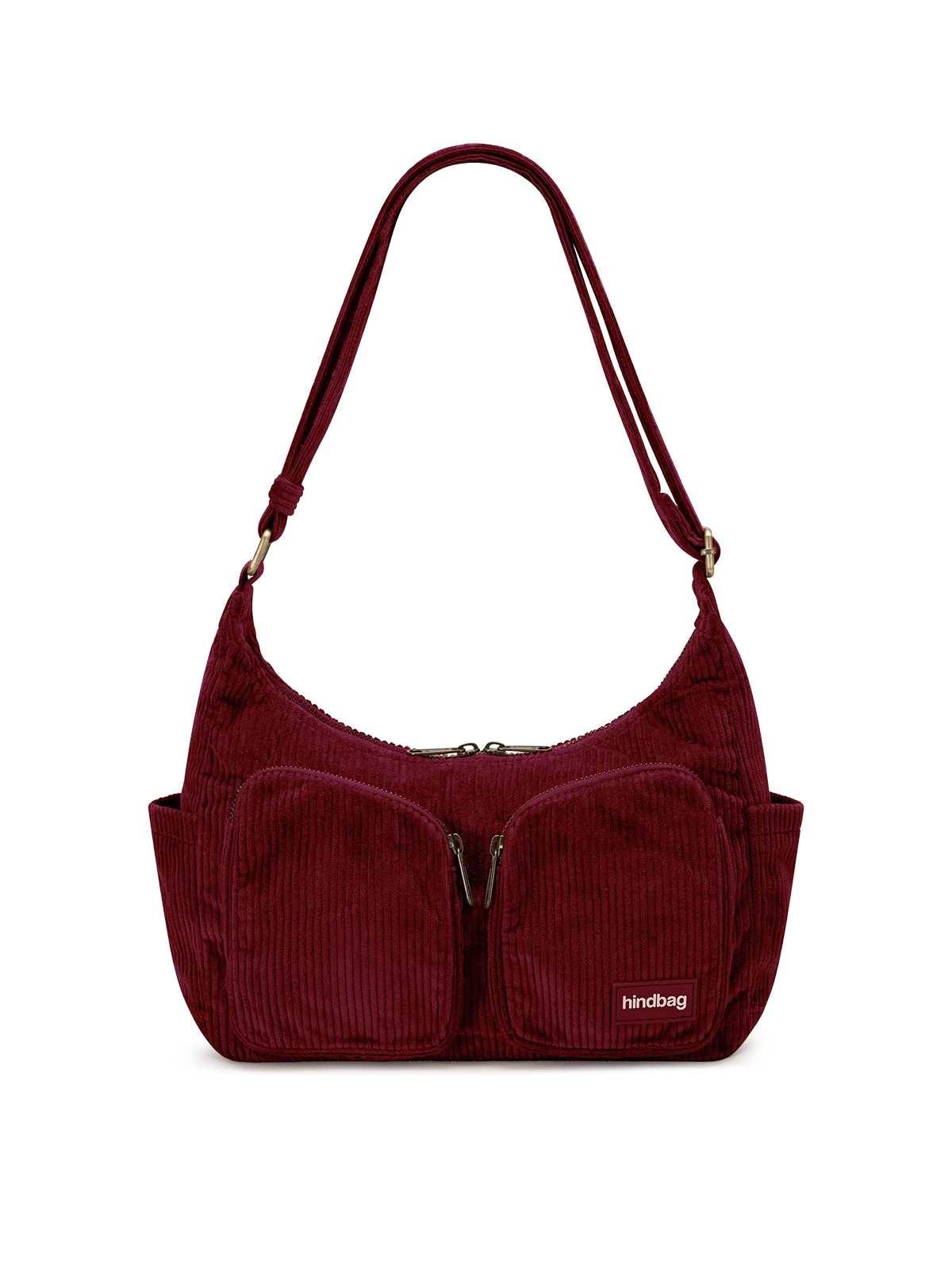 Sac Multipocket Emile velours bordeaux