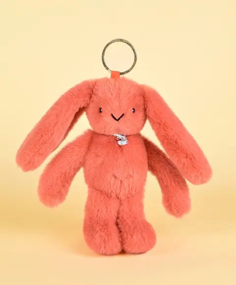 Coral Flower Rabbit Keychain