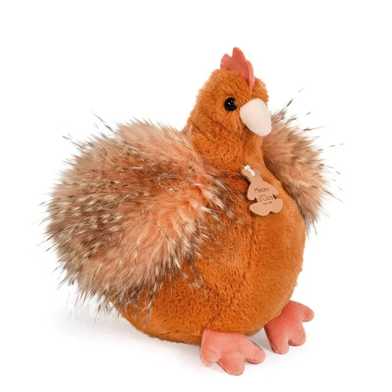 Orange and red plush chick