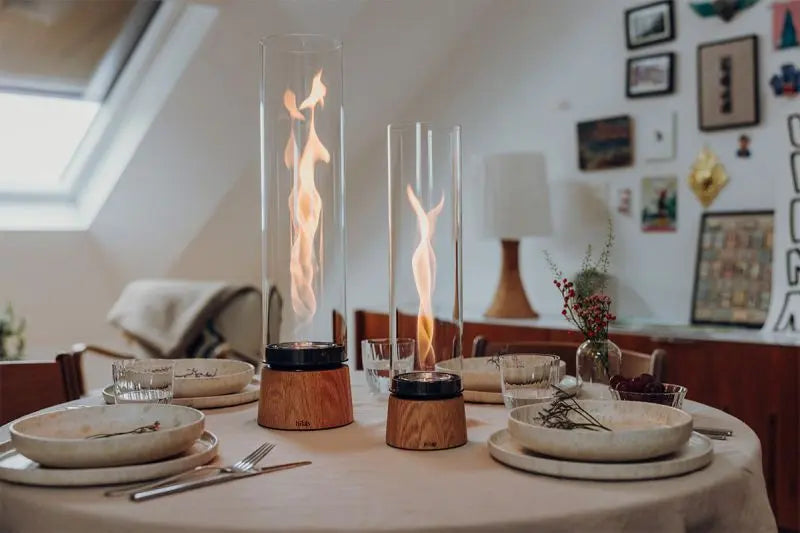 Cheminée de Table SPIN Air - Chêne