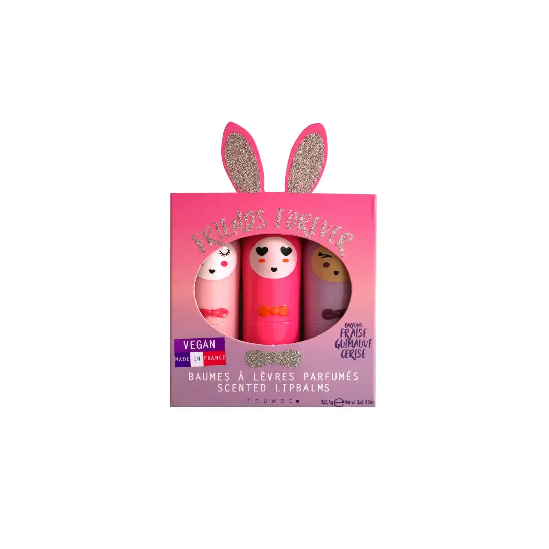 Lip Balm Trio - Friends Forever - Glitter Fuchsia