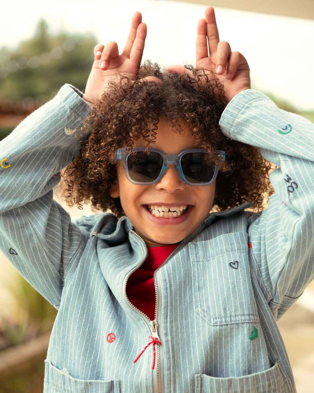 Zonnebril voor kinderen #D met turkooizen steen - Leeftijd 7-11