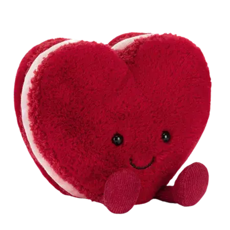 Pluche Jellycat Macaron Hart Arlette Rood