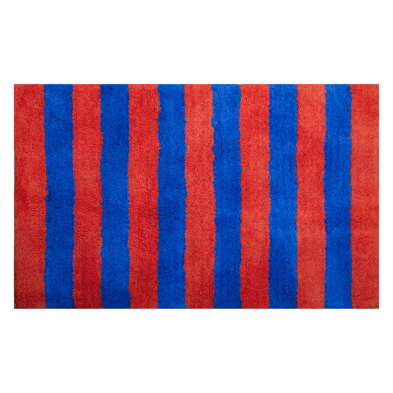 Tapis de bain Lignes Orange bleu