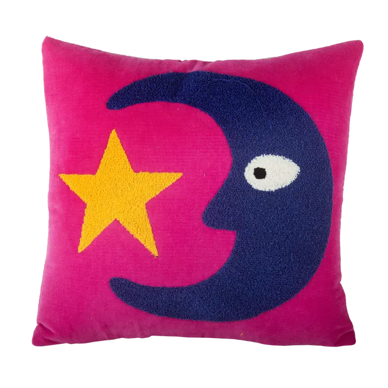 Coussin Rose Loteria Lune 45 x 45 cm