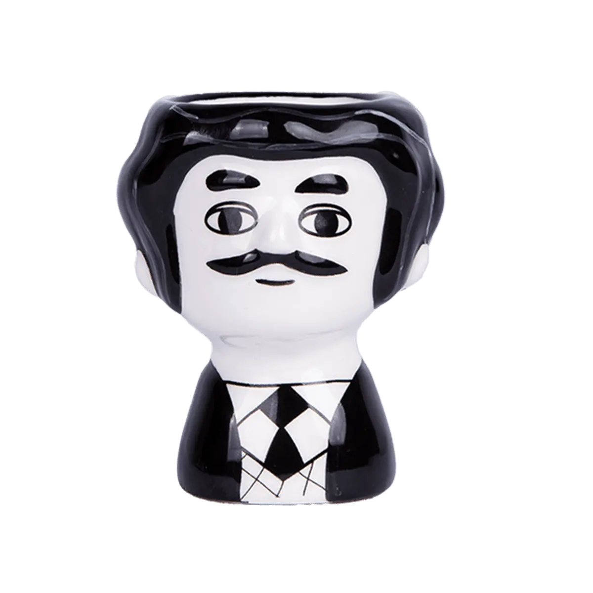 Coquetiers Carlos et Marisol noir et blanc