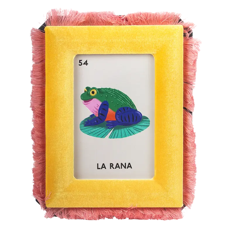 Cadre photo velours Loteria Jaune 10x15cm