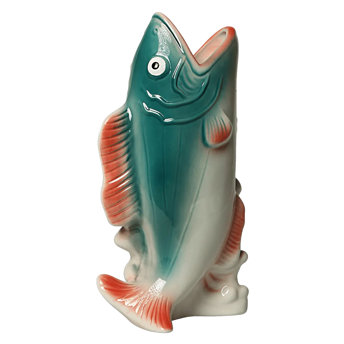 Green and Red Fish Vase