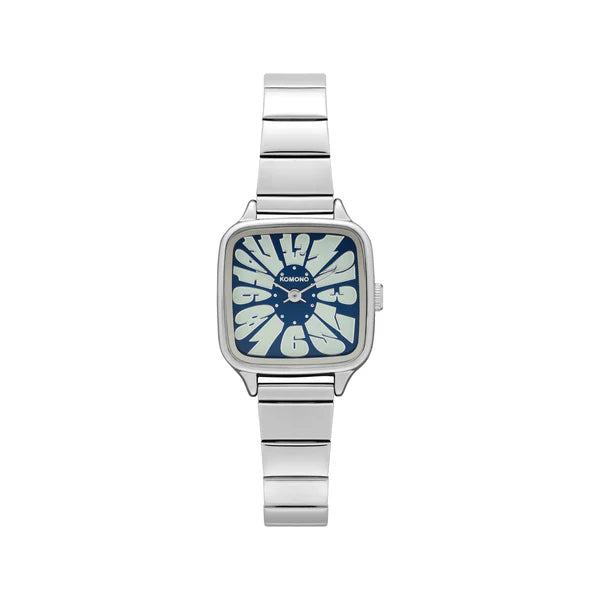 Montre Kate Flower Trak Silver Blue Cloud