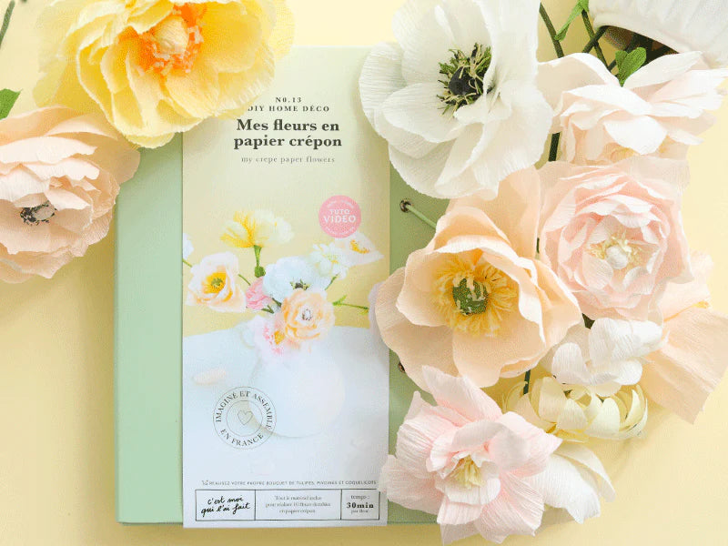 DIY Home Deco kit - Mijn crêpepapieren bloemen