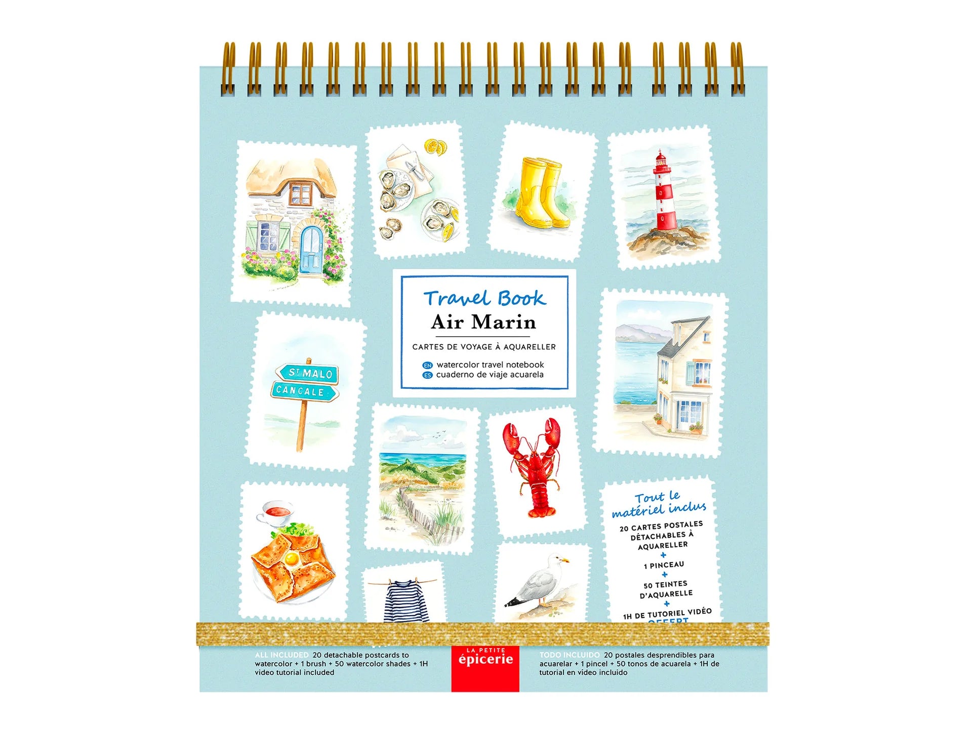 Aquarelboek - Reisboek - Zeelucht