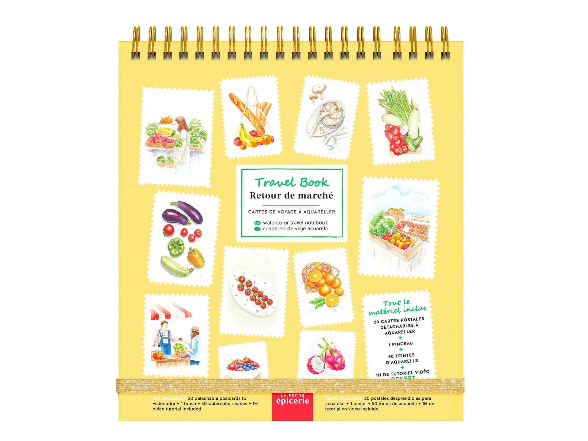 Aquarelboek - Reisboek - Terug van de Markt