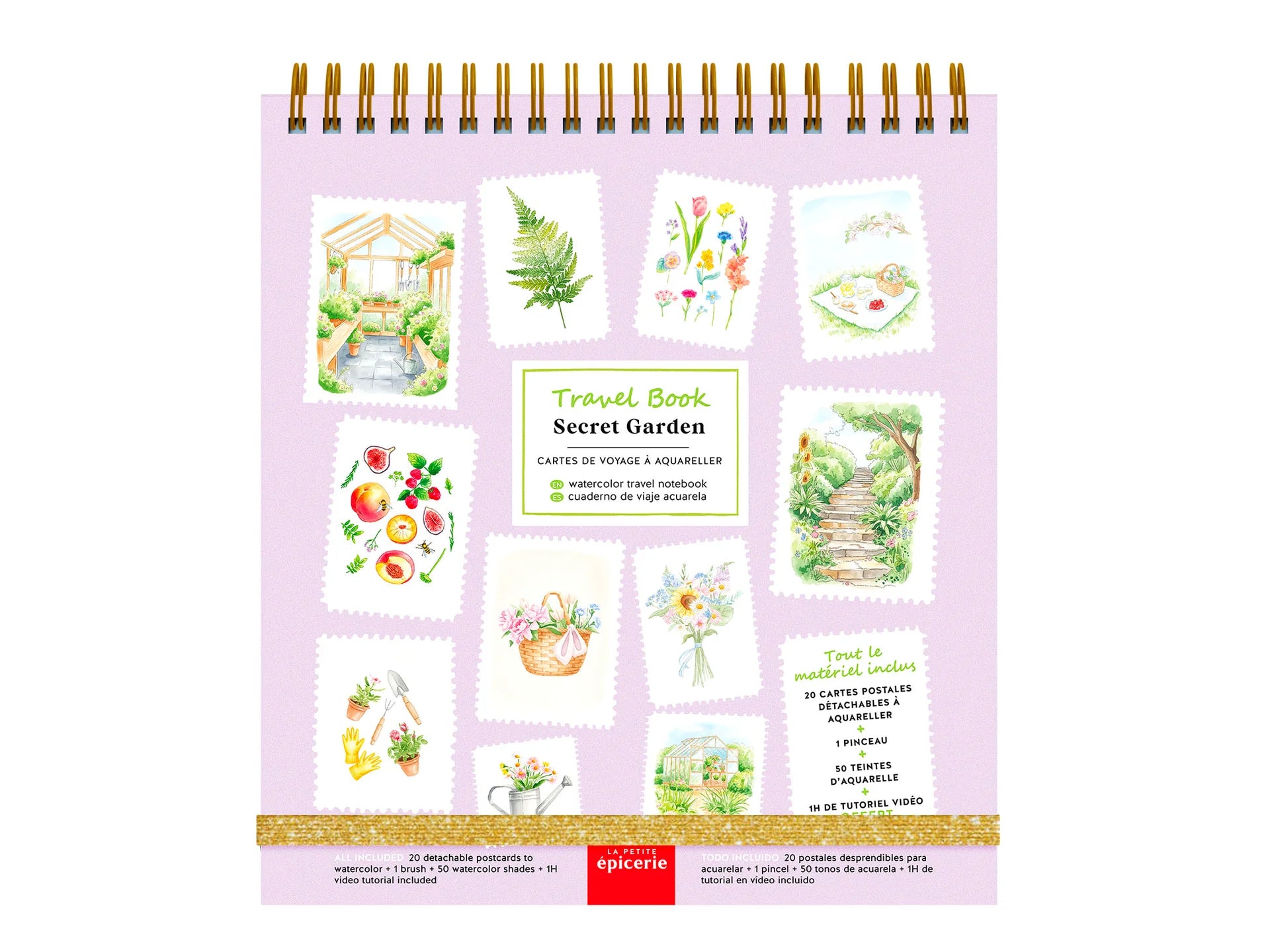 Aquarelblok - Reisdagboek - Secret Garden