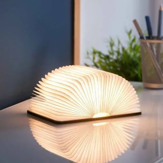 Smart Book Light Table Lamp Walnut