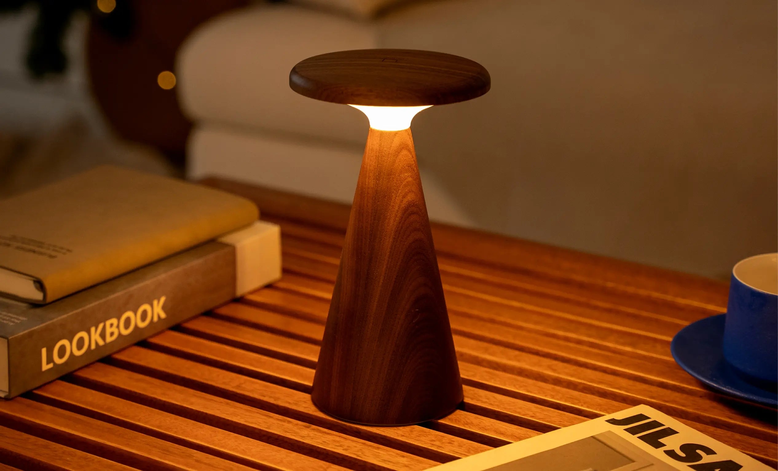 Sylva Walnut Table Lamp