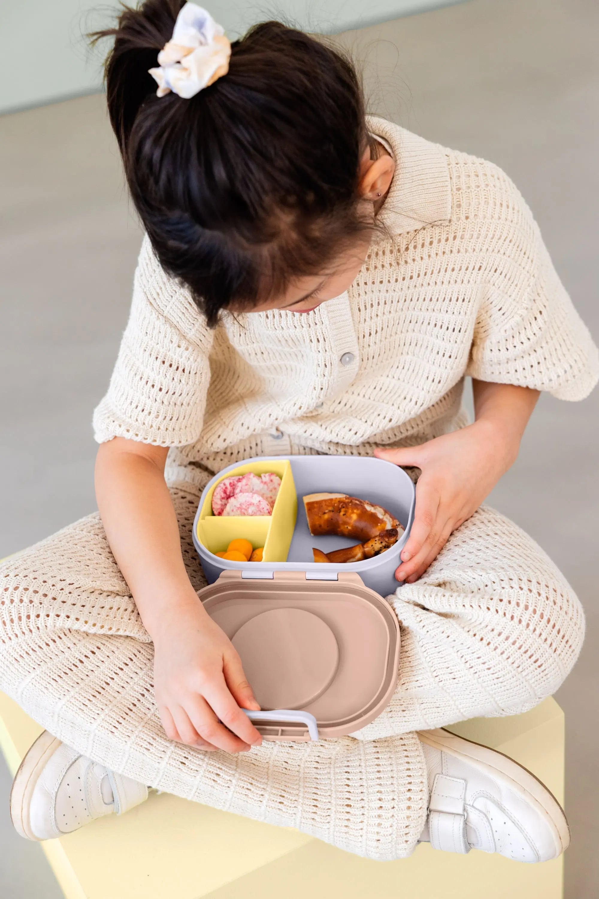 Children's Lunch Box - Pattern Party, lilac pink