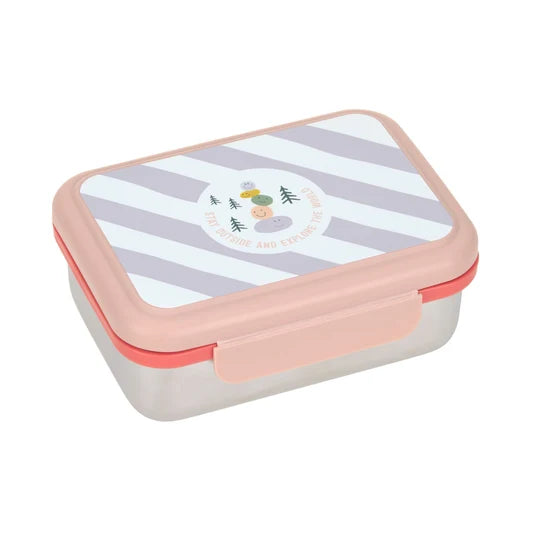 Sunny Explorer pink stainless steel snack box