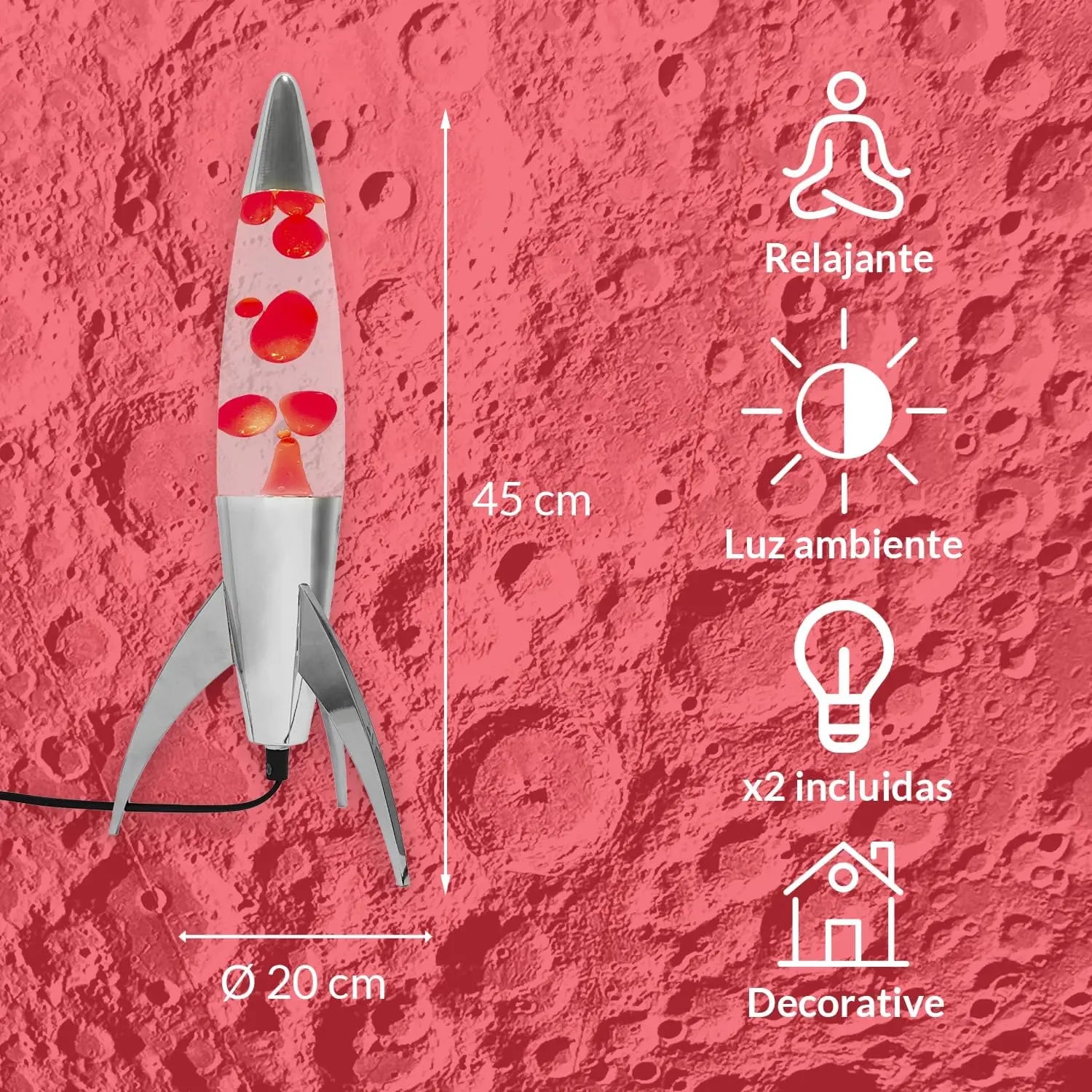 Lava Lamp - Rocket Red