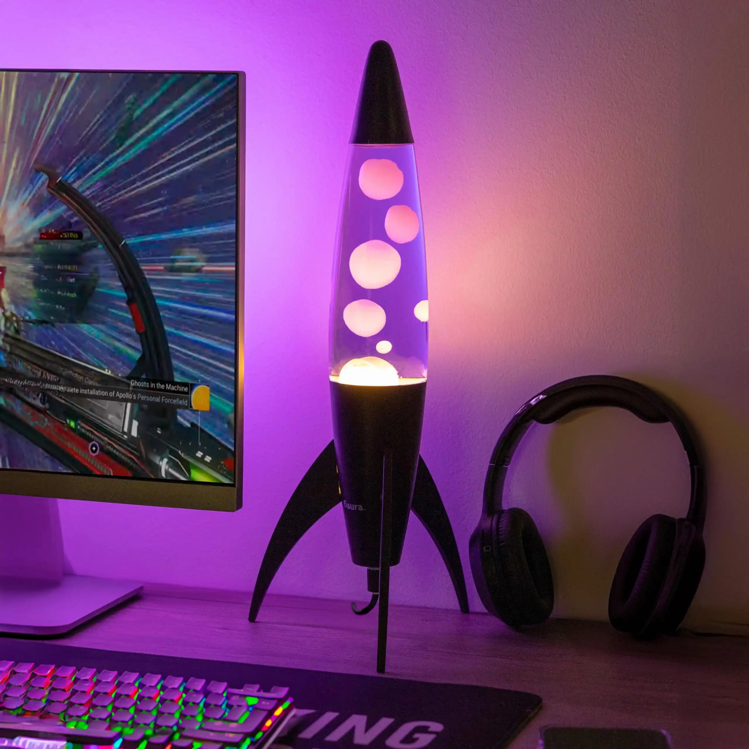 Lampe Lave - Rocket Purple and Black
