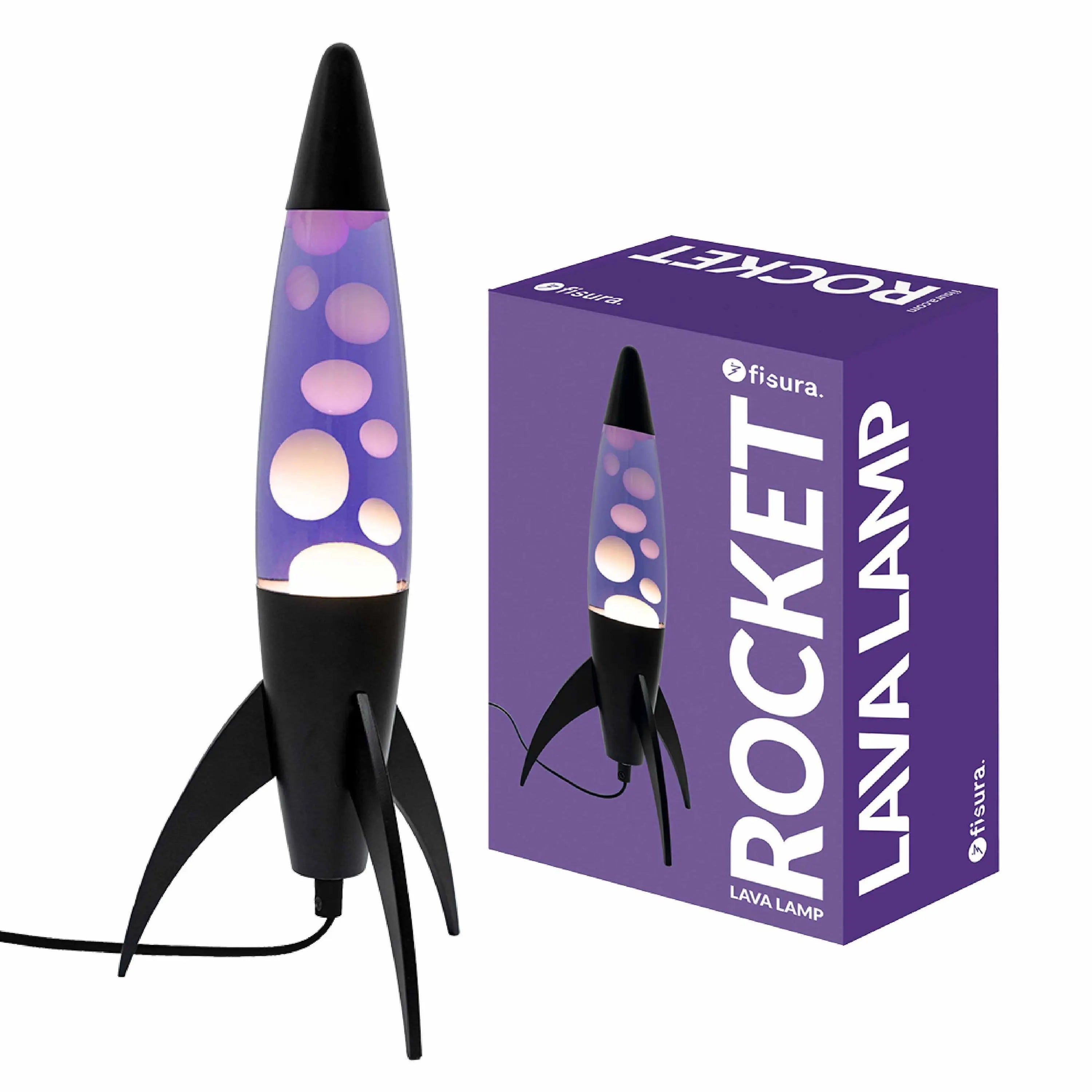 Lampe Lave - Rocket Purple and Black