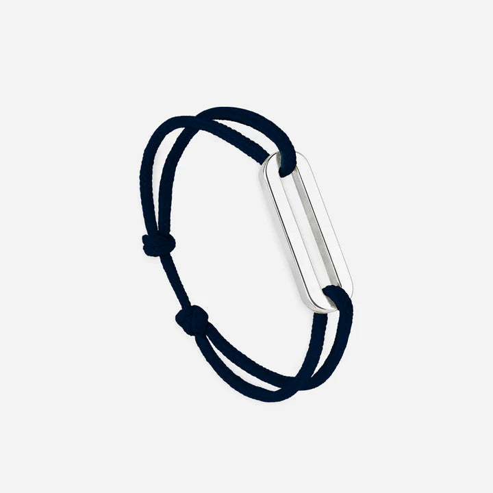 Bracelet Maillon Plat 30 mm - Cargue - Bleu nuit