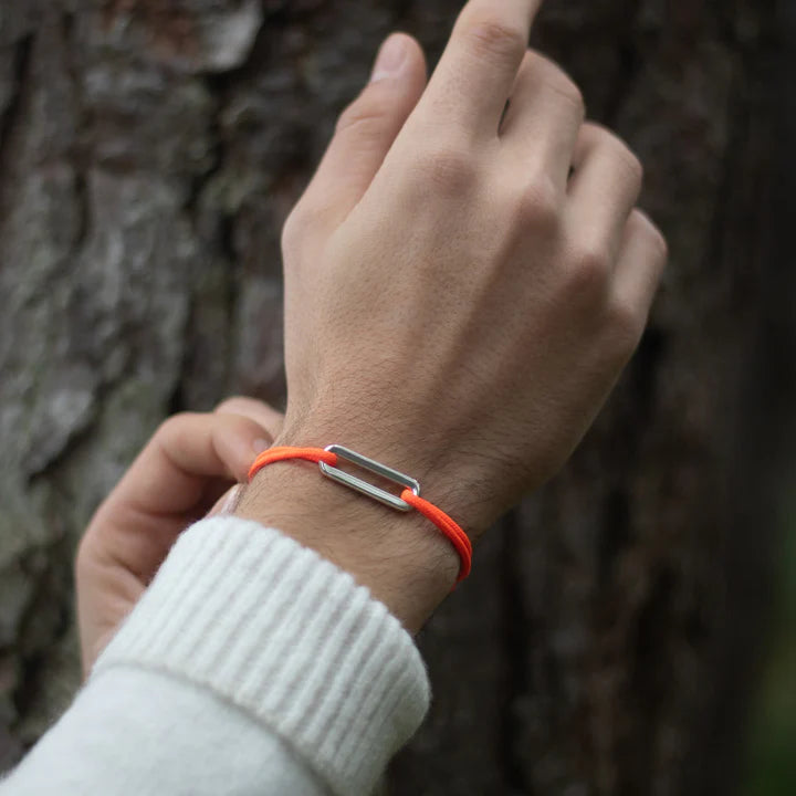 Bracelet Maillon Plat 30 mm - Marnage - Orange