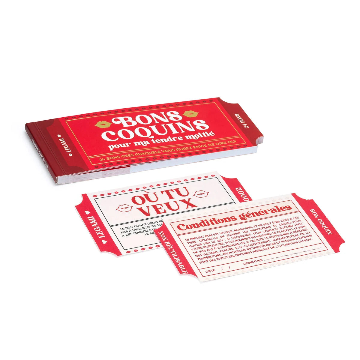 Carnet de 24 Bons Coquins - Français - Gift Vouchers