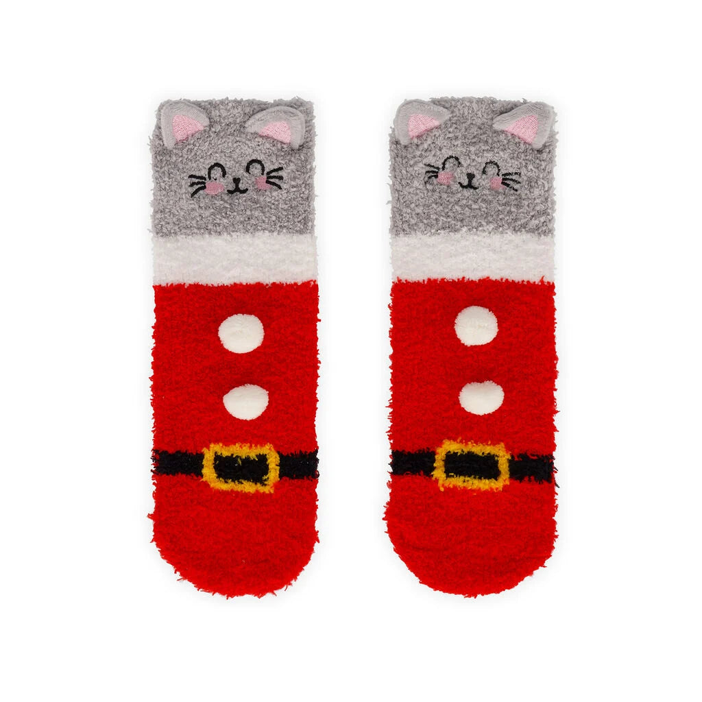 Chaussettes Antidérapantes Legami - Chat Noël - It's a Match !