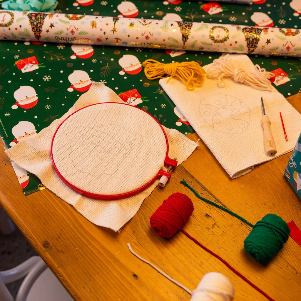 Set voor het maken van kerstdecoraties om op te hangen - Punch Needle-set