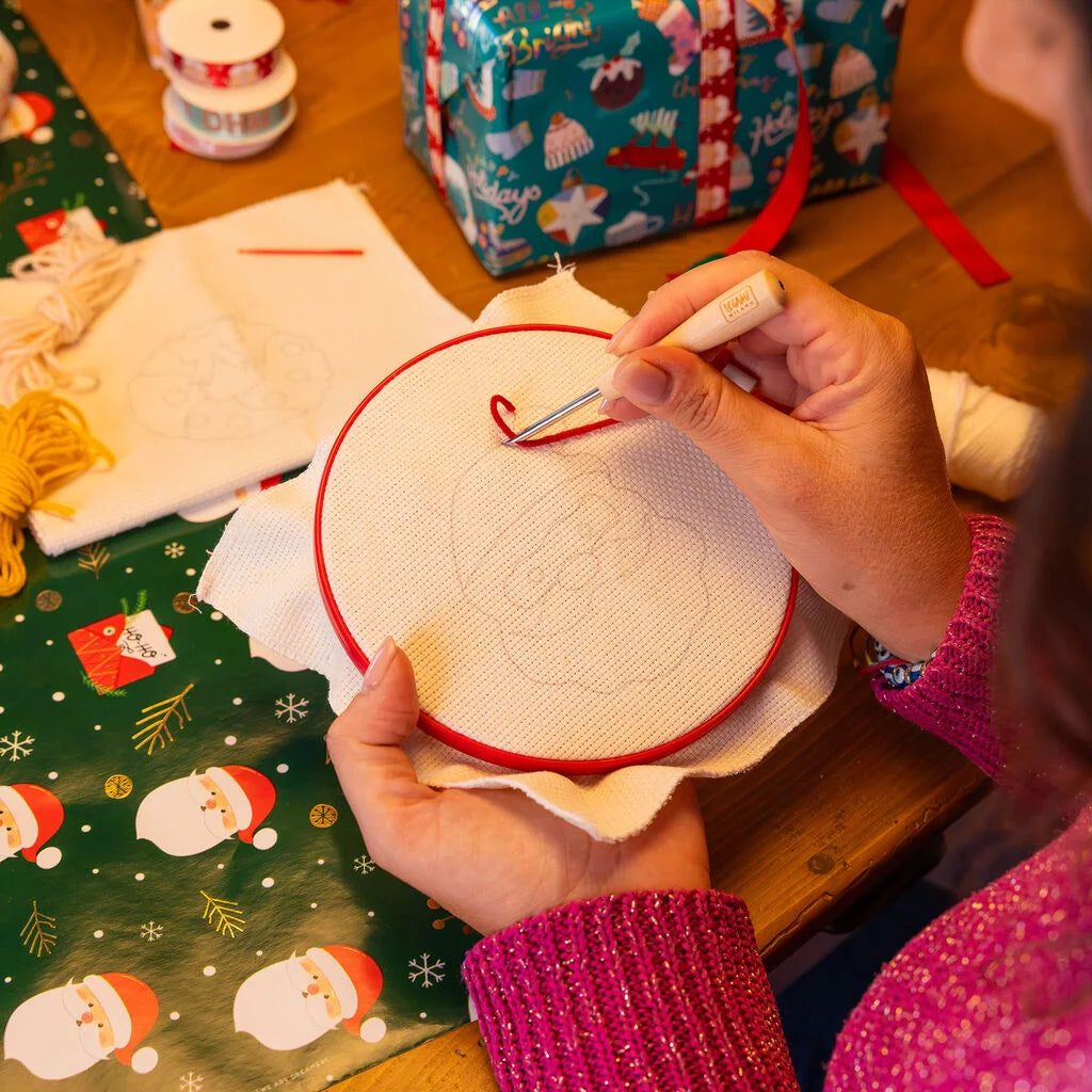 Set voor het maken van kerstdecoraties om op te hangen - Punch Needle-set