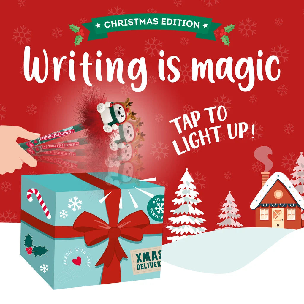 Kerst-gelpen met lichtgevende ijsbeer en rendier - Writing is Magic