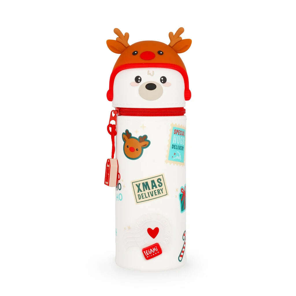 Kerstdoos 2-in-1 van siliconen met ijsbeer - kawaii