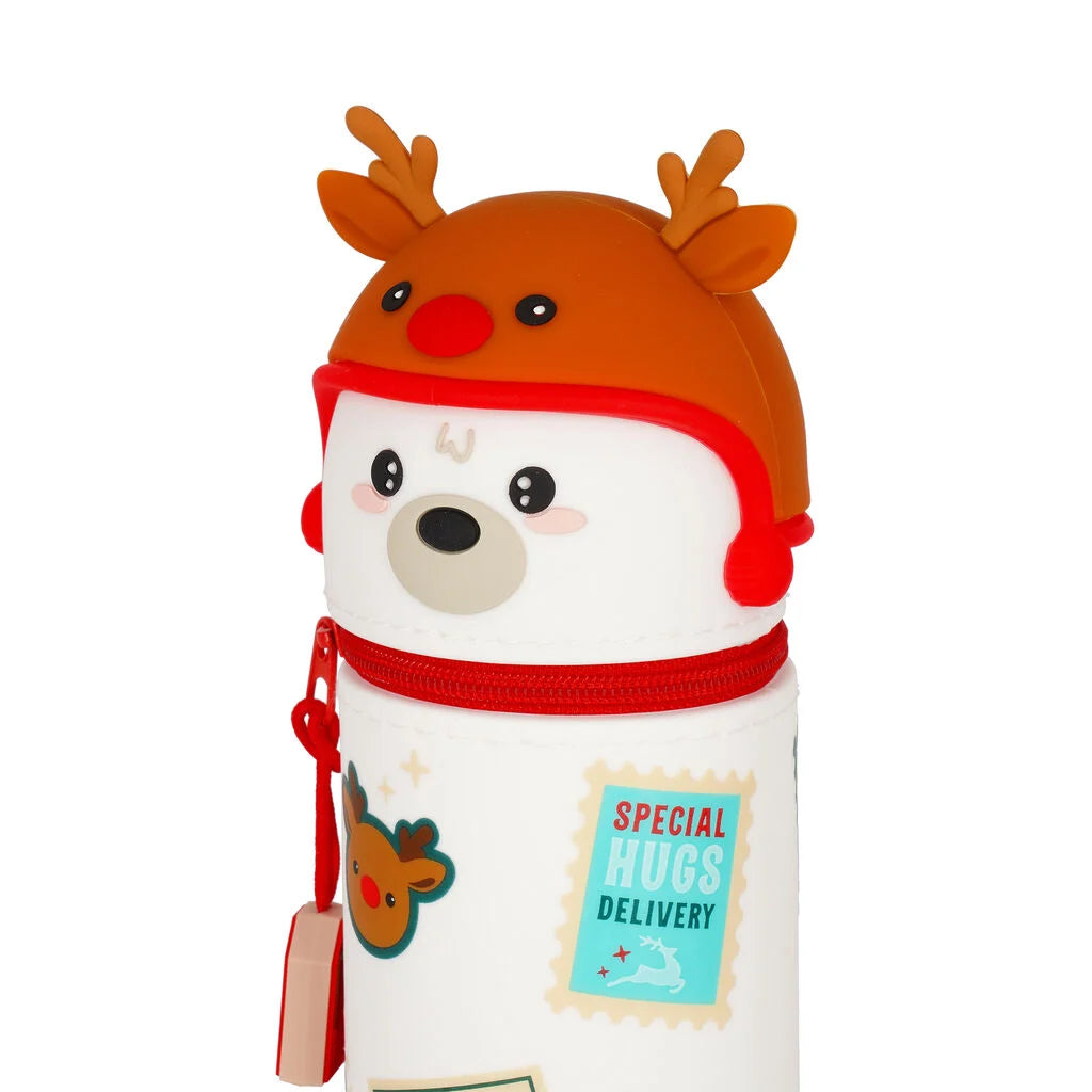 Kerstdoos 2-in-1 van siliconen met ijsbeer - kawaii