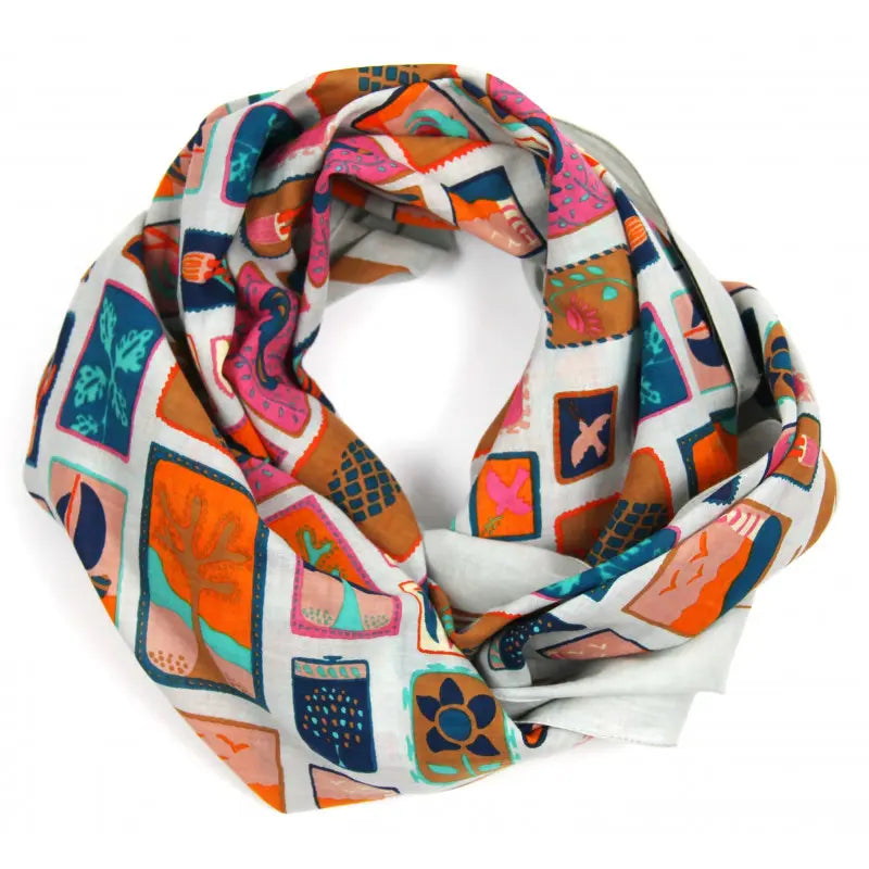 Holidays Orange Cotton Square