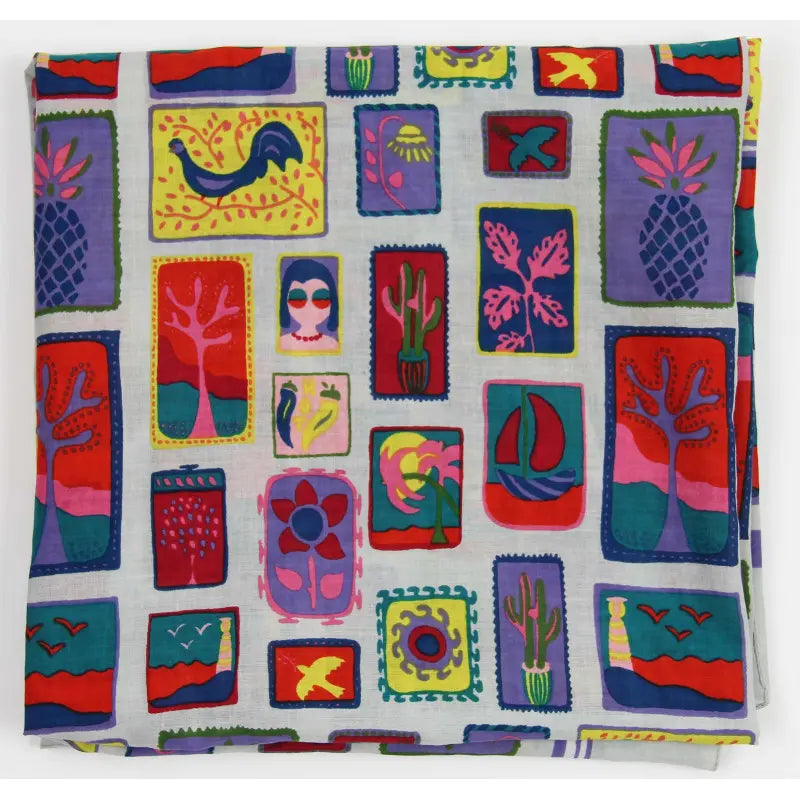 Holidays Plum Cotton Square