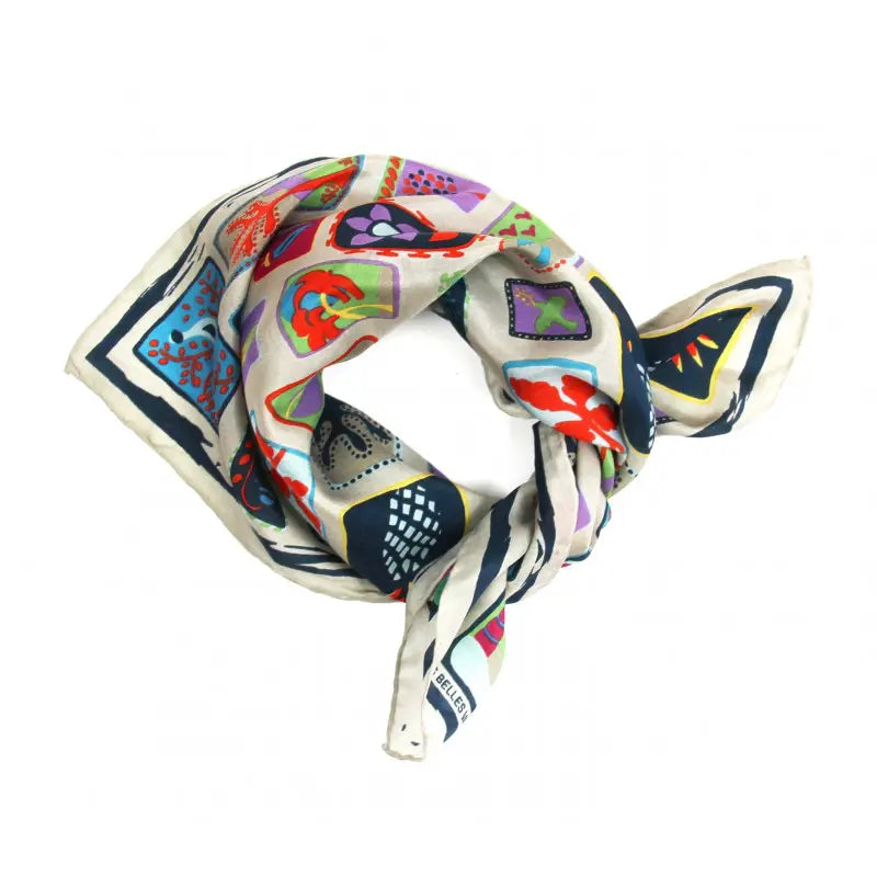 Mini Scarf Postcard Navy Blue