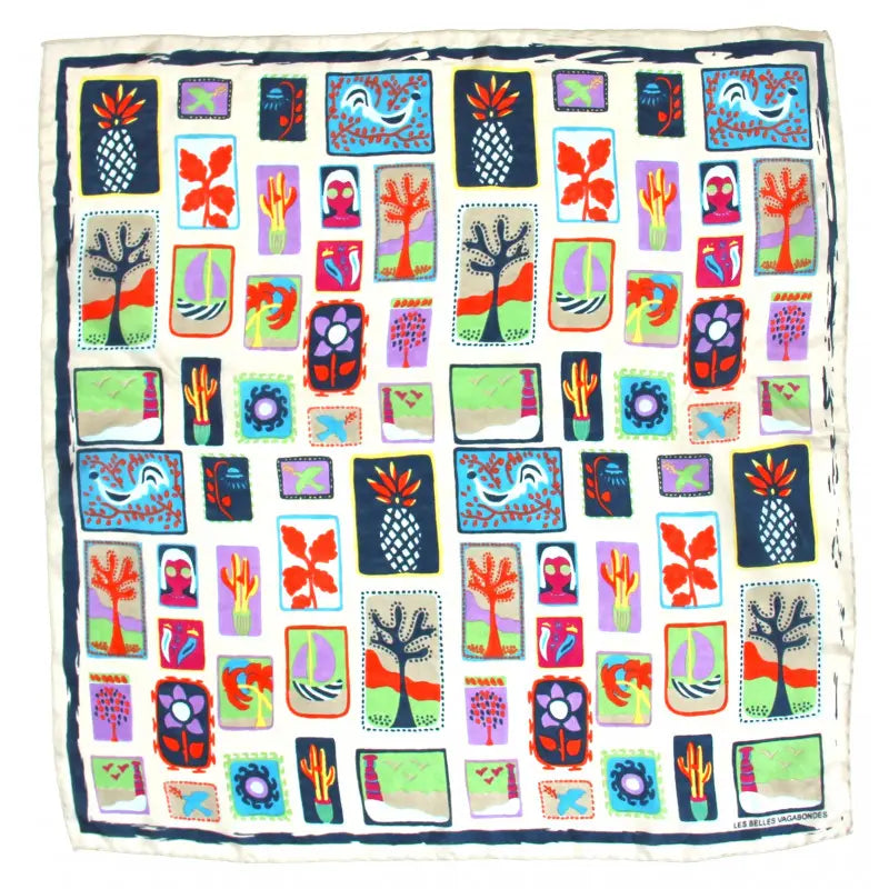 Mini Scarf Postcard Navy Blue