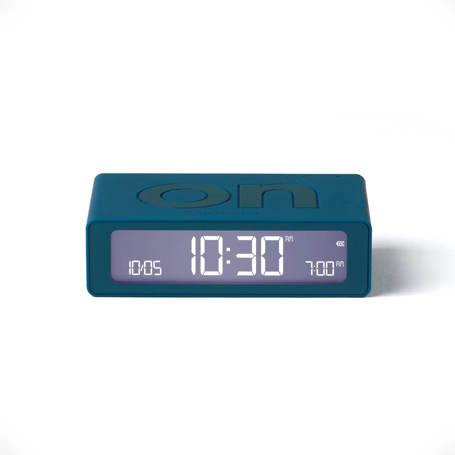 Lexon Flip Mini USBC Alarm Clock - Duck Blue - Lexon