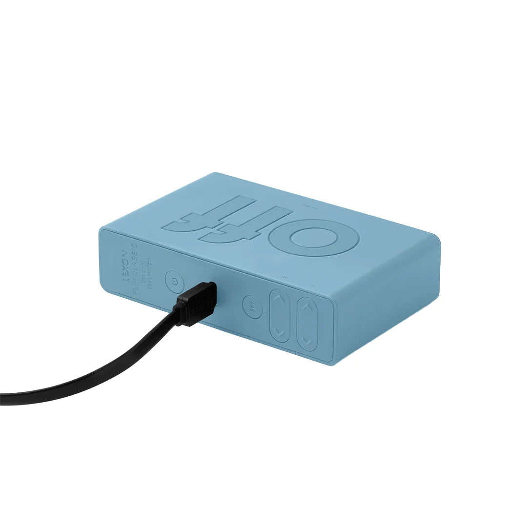 Lexon Flip Mini USBC Alarm Clock - Light Blue