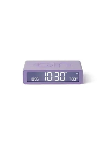 Lexon Flip Classic USBC Alarm Clock - Light Purple