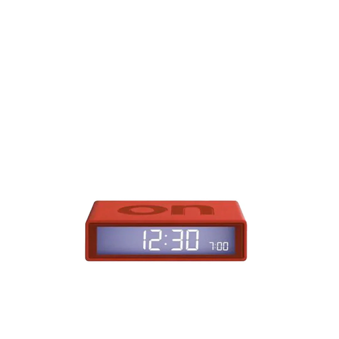 Lexon Flip Mini USBC Alarm Clock - Red