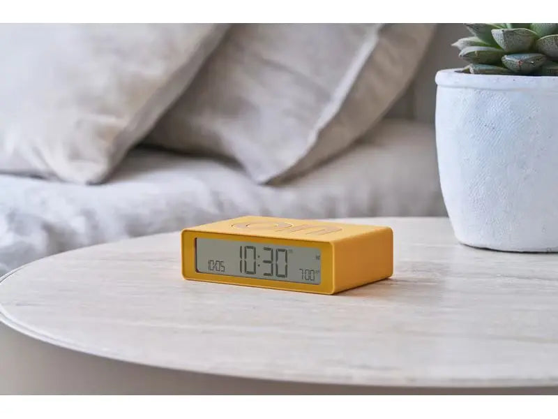 Lexon Flip Mini USBC Alarm Clock - Yellow