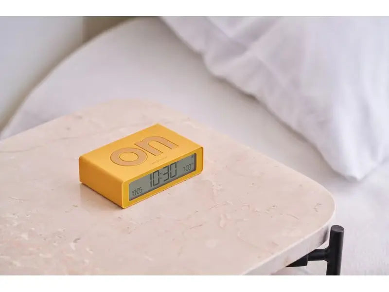 Lexon Flip Mini USBC Alarm Clock - Yellow