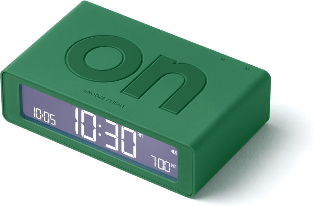 Lexon Flip Mini USBC Alarm Clock - New Green
