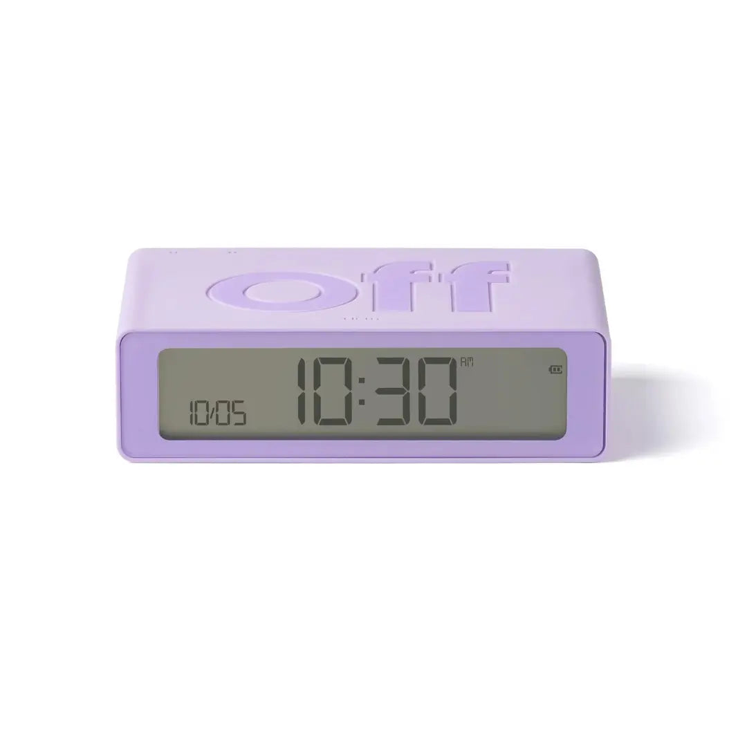 Lexon Flip Mini USBC Alarm Clock - Light Purple