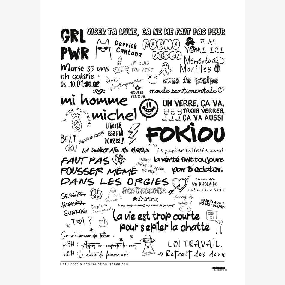 Poster - Toiletgraffiti - 50x70cm