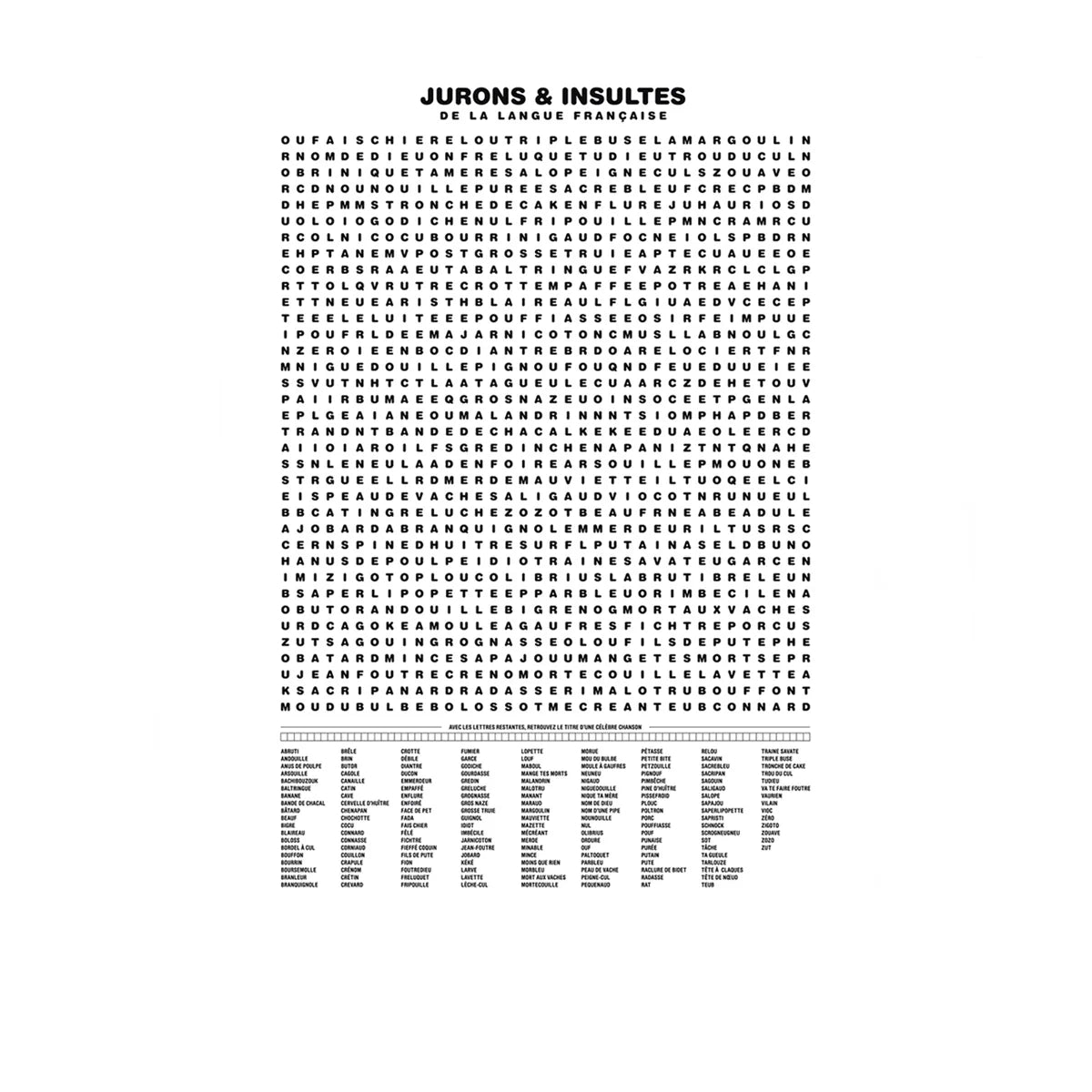 Affiche - Compilation des jurons et insultes - 50x70cm
