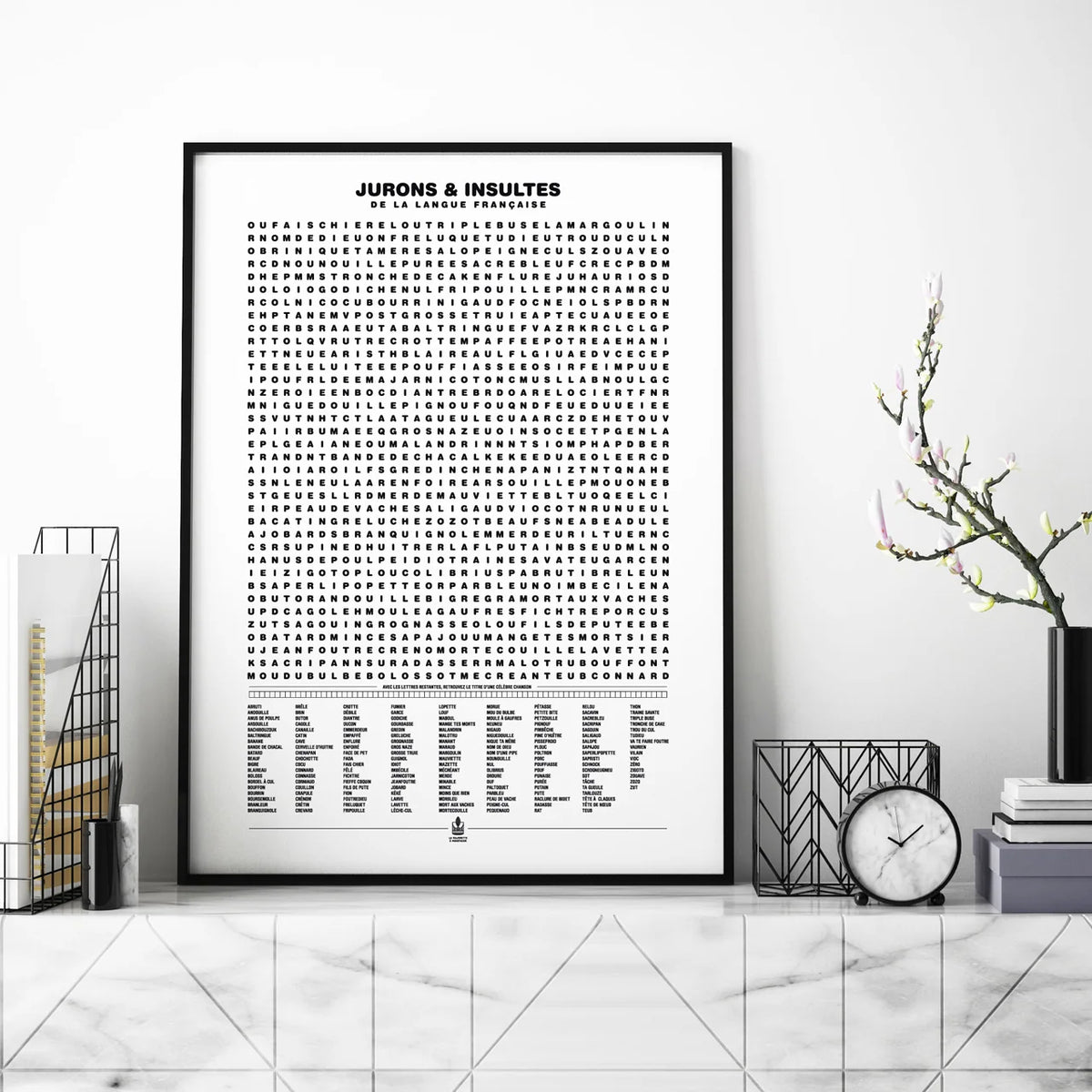 Affiche - Compilation des jurons et insultes - 50x70cm