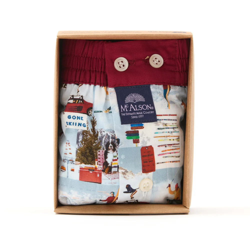 M5260 Boxer Shorts - Burgundy Après-ski